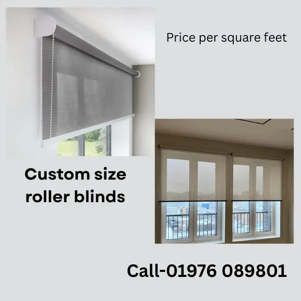Custom size roller blinds installed in a modern office by rollerblindsbd.com in Dhaka, Bangladesh.