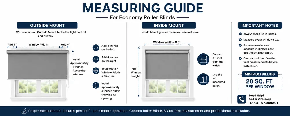 Economy Roller Blinds Price in Bangladesh